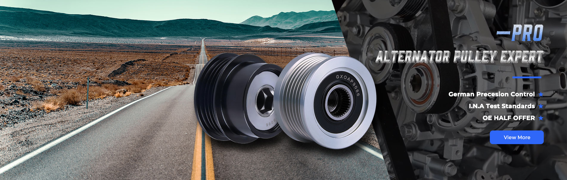 Alternator freewheel pulley