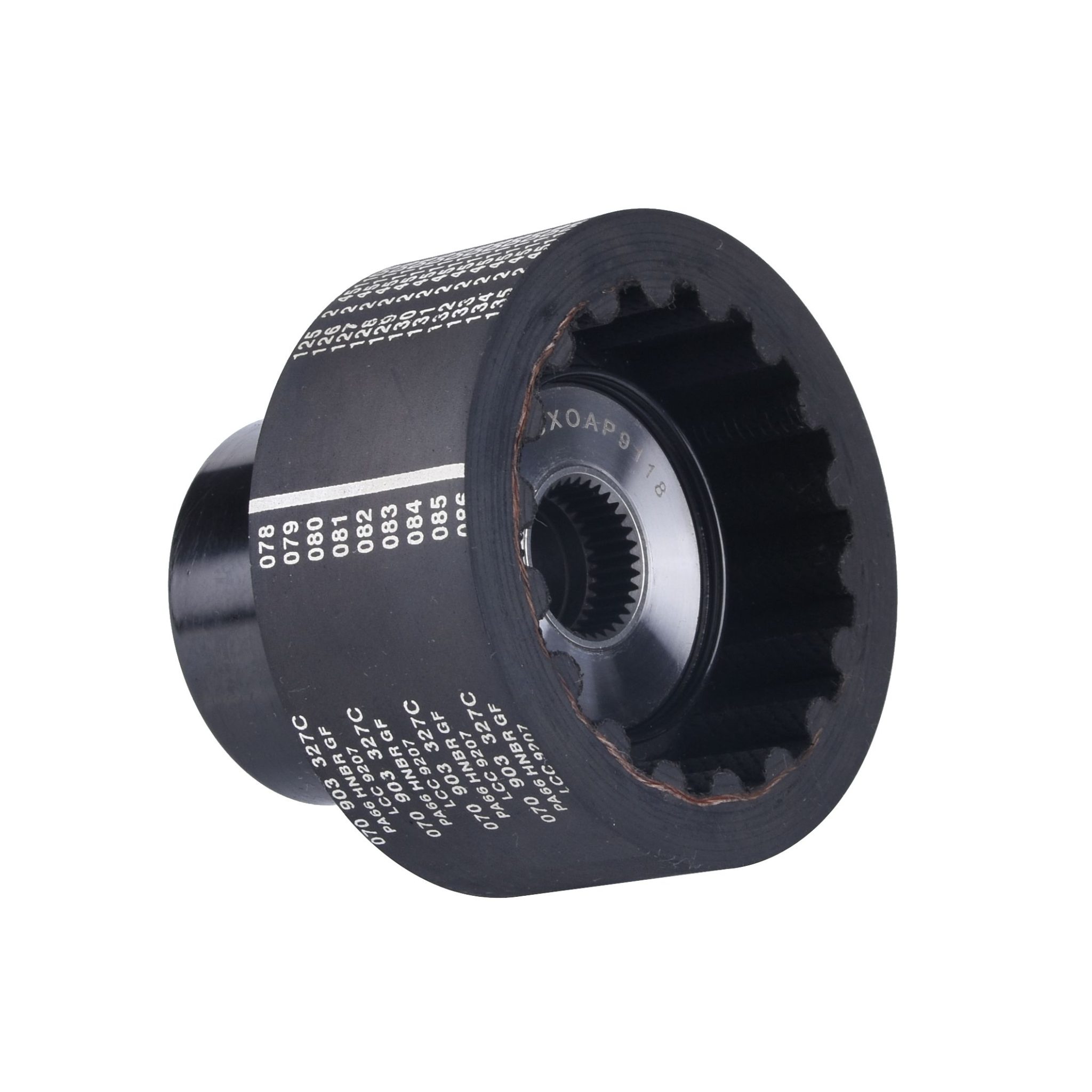 Alternator freewheel pulley for free-turn